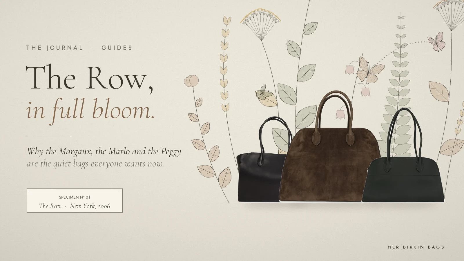 The Row bags in full bloom: Marlo Tote, Soft Margaux 15 and Margaux Shoulder 12